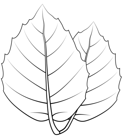 Golden Oak Leaf Coloring Page